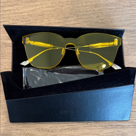 Dior Rimless Yellow Cat-Eye Sunglasses - Picture 1 of 5